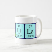 Talulah nom de table périodique tasse (Devant droit)