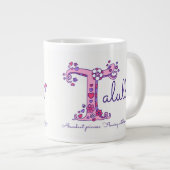 Talulla douanenaam roze extra grote beker (Voorkant rechts)