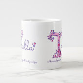 Talulla douanenaam roze extra grote beker (Voorkant)