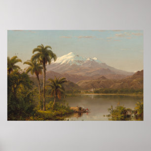 Tamaca Palms langs de Magdalena-rivier in Colombia Poster