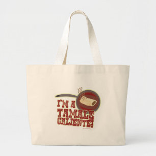 Tamale Caliente Funny Food Cartoon Slogan Grote Tote Bag