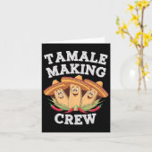 Tamale maakt bemanning grappige Mexicaanse kerstpy Kaart (Gele Bloem)