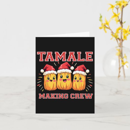 Tamale maakt kerstfeest voor crew kaart (Gele Bloem)