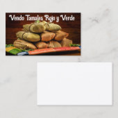 Tamales de rojo y verde visitekaartje (Voorkant / Achterkant)