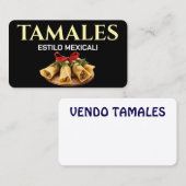 Tamales Estilo Mexicali Carte de visite (Devant / Derrière)
