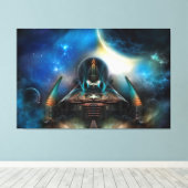 Tamalin 5 Science Fiction Artwork Stretched Canvas (Insitu (Houten vloer))