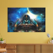 Tamalin 5 Science Fiction Artwork Stretched Canvas (Insitu (Woonkamer))
