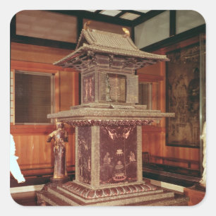 Tamamushi-hormoon uit de Horyu Ji-tempel Vierkante Sticker