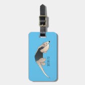 Tamandua-cartoon Bagagelabel (Voorkant verticaal)