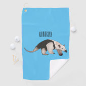 Tamandua-cartoon Golfhanddoek (Insitu)