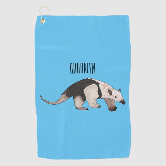 Tamandua-cartoon Golfhanddoek (Voorkant)