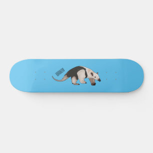 Tamandua cartoon illustratie skateboard