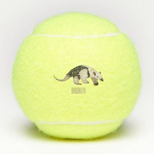 Tamandua cartoon illustratie tennisballen