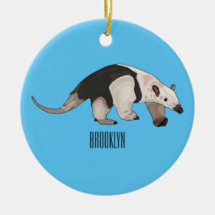 Tamandua-cartoon Keramisch Ornament