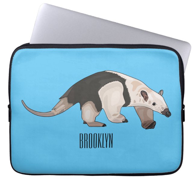 Tamandua-cartoon Laptop Sleeve (Voorkant)