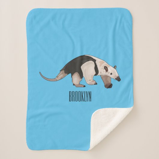 Tamandua-cartoon Sherpa Deken (Voorkant)