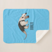 Tamandua-cartoon Sherpa Deken (Voorkant (horizontaal))