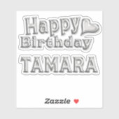 Tamara Happy Birthday Autocollants (Feuille)