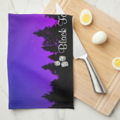 Tamara Paarse Achtergrond Bunco Keuken Handdoeken (Quarter Fold)