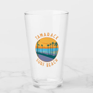 Tamarack Surf Beach California Travel Art Vintage Glas