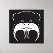 Tamarin Monkey Face Silhouette Canvas Afdruk (Voorkant)