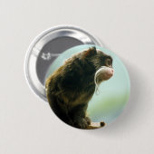 Tamarin Monkey Ronde Button 5,7 Cm (Voorkant /achterkant)