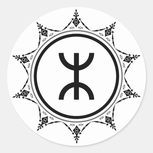 Tamazgha - Le pays des Amazighs Sticker Blanc (Devant)