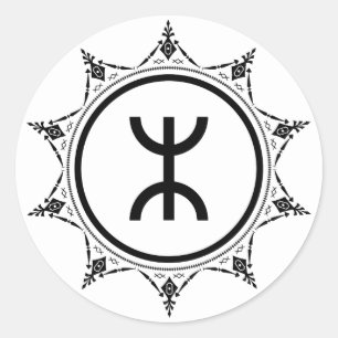 Tamazgha - Le pays des Amazighs Sticker Blanc