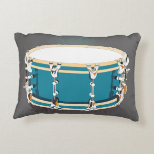 Tambour - coussin gris d'accent