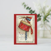 Tambour et ruban vintages - Carte postale (Debout devant)