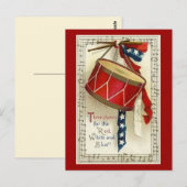 Tambour et ruban vintages - Carte postale (Devant / Derrière)