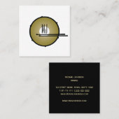 Tambour Monogrammé | Carte de visite tambour (Devant / Derrière)