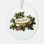 Tambourine en Holly Keramisch Ornament (Links)