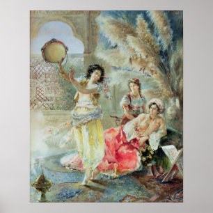 Tambourine (m/v op papier) poster