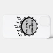 Tambourine, zwart en wit Case-Mate iPhone case (Achterkant (horizontaal))