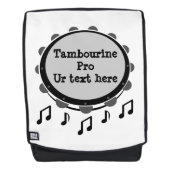 Tambourine, zwart en wit rugtassen (Voorkant)