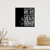 Tamburlaine War Quote (B&W) Poster (Keuken)