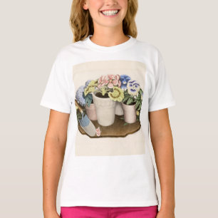 Tame Flowers by Grant Wood T-shirt