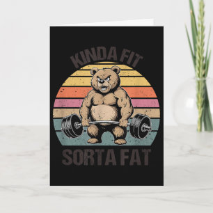 Tamelijk Fit Enigszins Dik - Grappige Gymbeer Gewi Kaart