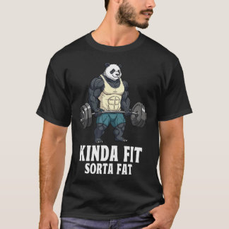 Tamelijk Fit Enigszins Dikke Gym Panda Gewichtheff T-shirt