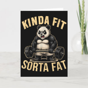 Tamelijk Fit Enigszins Vet - Grappige Gym Panda Ge Kaart