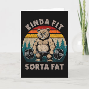 Tamelijk Fit Enigszins Vet - Grappige Gymbeer Gewi Kaart