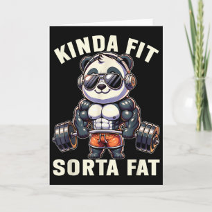 Tamelijk Fit Enigszins Vet - Grappige Gymbeer Gewi Kaart