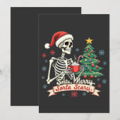 Tamelijk Kerstmis Tamelijk Eng Griezelige Skelet K Feestdagenkaart (Voorkant / Achterkant)