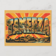 Tamerza Mountain Oasis Kloof Vintage Reis Kunst