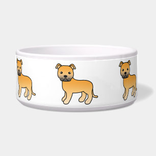 Tamhond Cartoon Staffordshire Bull Terrier Voerbakje