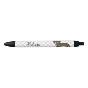 Tamhond Draadharige Dachshund Cartoonhond & Naam Zwarte Inkt Pen
