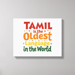 Tamil, de oudste taal canvas afdruk