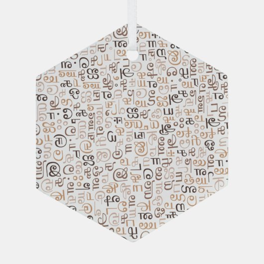 Tamil Glas Ornament (Achterkant)