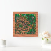 Taming the Tiger Vierkante Klok (Huis)